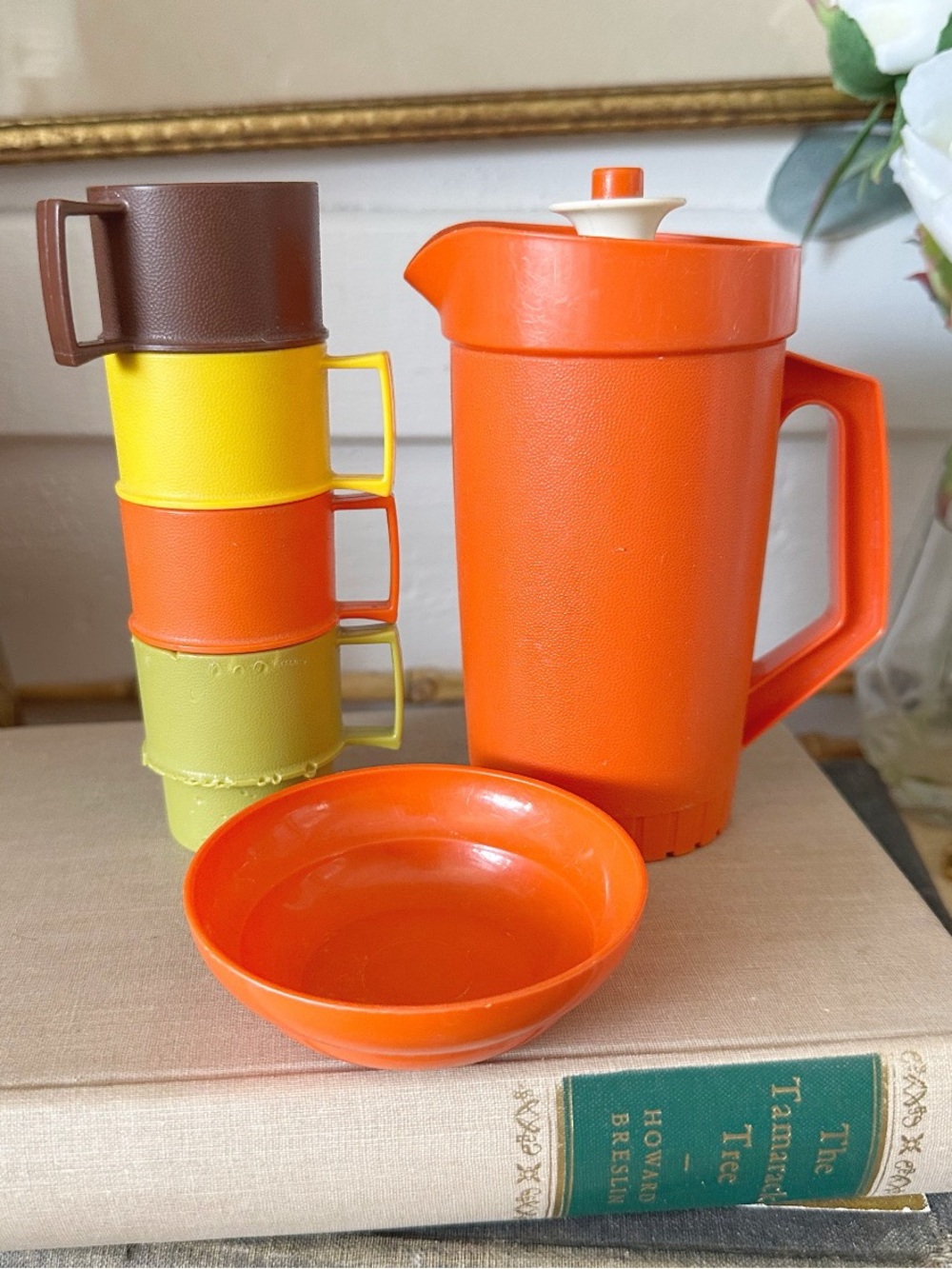 Vintage 1970s 6 Piece Tupperware Mini Dishes Play Set Children Play Stacking